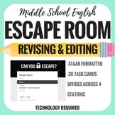Revising and Editing - Escape Room -  7th STAAR Writing Te