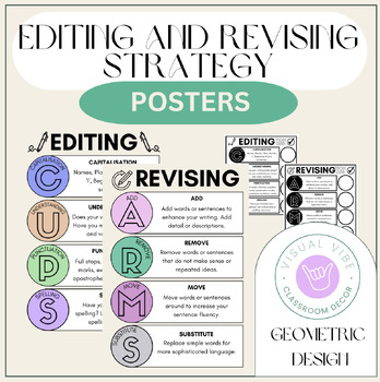 Preview of Revising and Editing Strategy Posters