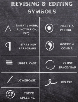 Preview of Revising and Editing Symbols Flyer