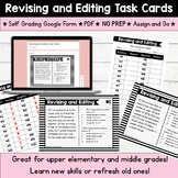 Revising and Editing Task Cards Google Forms and PDF