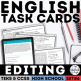 STAAR Practice Revising & Editing Task Cards Sentence Edit