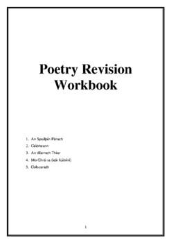 Preview of Revision Booklet of Leaving Certificate Irish Poetry (Gaeilge)