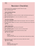 Revision Checklist for Vignette Writing Project
