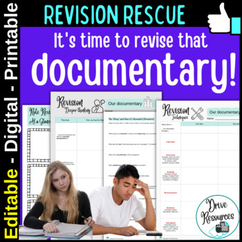 Preview of Revision Practice for Documentary Film Study - Editable Workbook - Test Prep