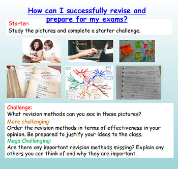 Preview of Study Skills - Presentation and Worksheets