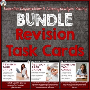 Preview of Writing Revision Task Cards (Argument, Literary Analysis, Narrative) Bundle
