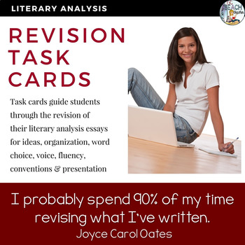 Preview of Revision Task Cards for Literary Analysis Essays