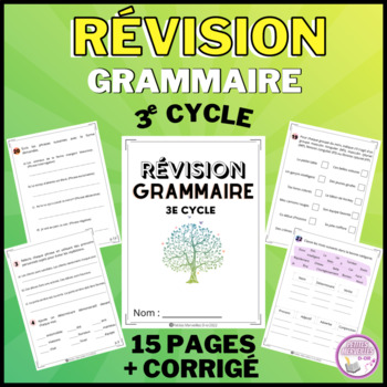 Preview of Révision de grammaire en français - Grammar review in french Grade 5 & 6