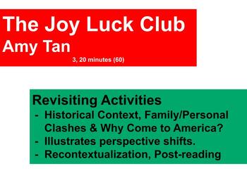 Preview of Revisiting The Joy Luck Club Activities - Why Come...?, Hist. Context, & Clashes