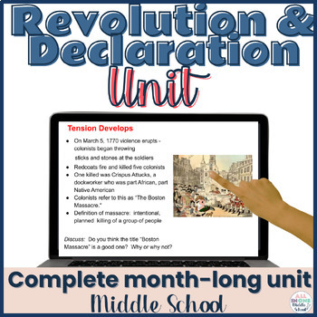 Preview of Revolution & Declaration of Independence Lessons, Activities, & Assessments Unit
