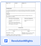 Revolution and Rights Journey's lesson plan
