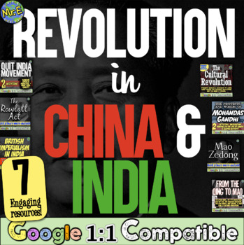 Preview of Revolution in China and India Bundle | 8 Resources | Mao Zedong, Gandhi, + MORE!