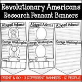 Revolutionary Americans Research Pennant Banner Project Am