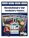 Revolutionary War Activities Vocabulary Posters Word Wall 