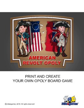 Preview of Revolutionary War:  American Revolt Opoly