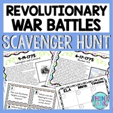 Revolutionary War Battles Scavenger Hunt - Task Cards - Re