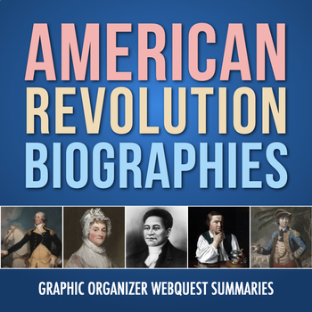 Preview of Revolutionary War: Summarize American Revolution Biographies | American History