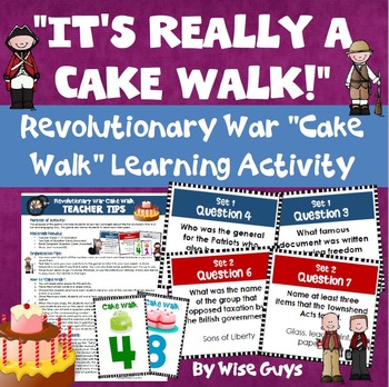 Preview of American Revolution Revolutionary War Cake Walk Game
