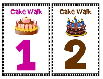 Carnival Cake Walk Numbers by Primary Playground | TPT
