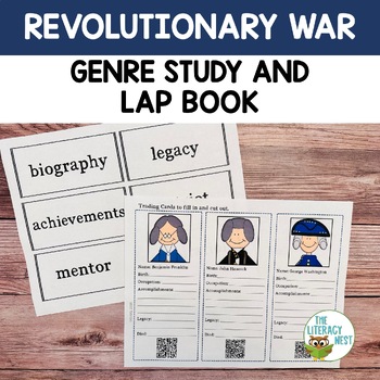 Preview of Lap Book: Revolutionary War | Biography Genre Literacy Unit Freebie