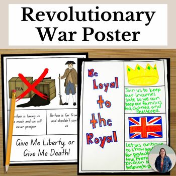 Preview of Revolutionary War Poster Project for Loyalists and Patriots US History Project