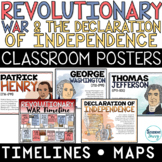 Revolutionary War Posters Timeline Map | Declaration of In