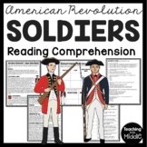 Revolutionary War Soldiers Reading Comprehension Worksheet