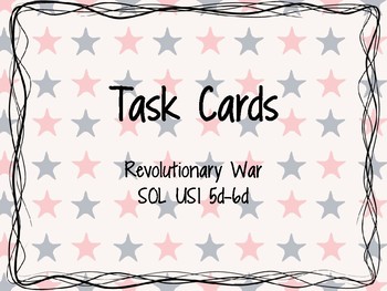 Preview of Revolutionary War Task Cards