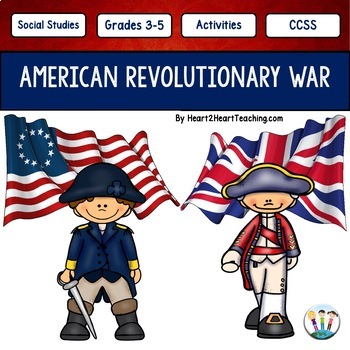 Preview of American Revolutionary War Reading Passages Activities Worksheets Complete Unit
