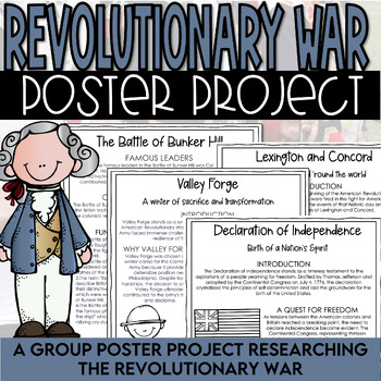 Preview of Revolutionary War Unit | Group Project | Research Project