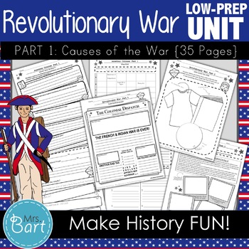 Preview of Revolutionary War Unit (Part 1) ---35 Pages of Resources!