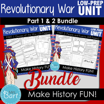 Preview of Revolutionary War Units Bundle (Causes of the War / Events of the War)