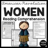 Revolutionary War Women Reading Comprehension Worksheet Am