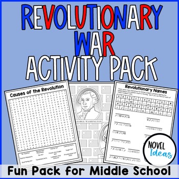 Preview of American Revolution Word Search Puzzles End of Year Coloring Pages Middle School