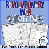 American Revolution Word Search Puzzles End of Year Colori