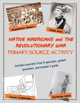 Preview of Native Americans and the Revolutionary War primary source activity