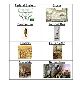 Preview of Revolutions Vocabulary Flashcards
