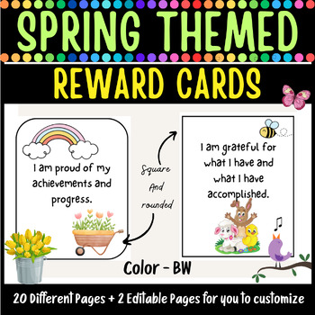 Preview of Reward Cards (Editable!) - Reward Coupons for Positive Classroom