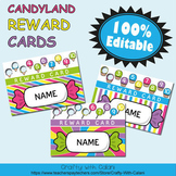 Reward Cards with Hole Punch Points in Candy Land Theme - 