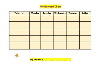 Laminated Reward Chart