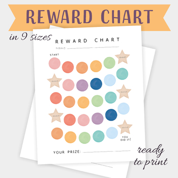 Preview of Reward Chart, Toddler Reward Chart, Reward Chart Printable, Kids Routine Chart.