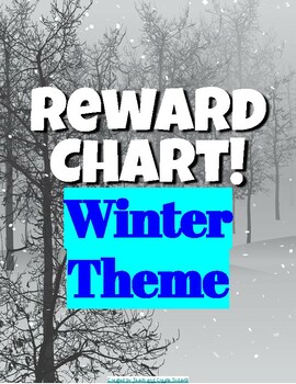 Preview of Reward Chart for Homeschool  WINTER THEME Handout Printable Task Checklist