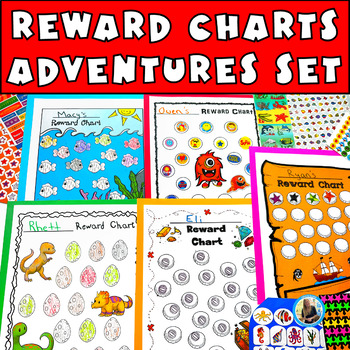 Reward Charts Dinosaur, Monster | Printable Behavior Sticker Incentive ...