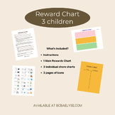 Reward Chore Chart for 3 children
