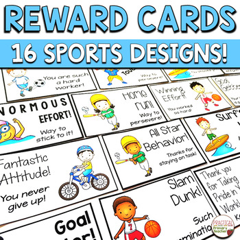 Preview of Reward Coupons Growth Mindset Positive Messages Sports Theme