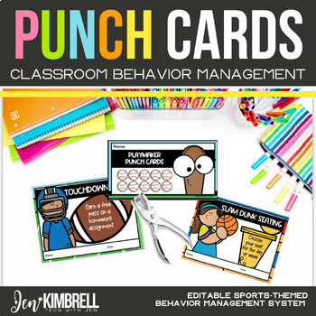 Editable Behavior Punch Cards Fall Theme