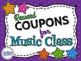 Reward Coupons and Certificates for Music Class