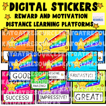 Preview of Reward Digital Stickers - Google stickers - Seesaw stickers