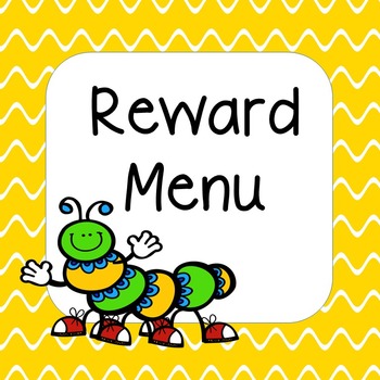 Preview of {FREE} Reward Menu for Behavior Charts