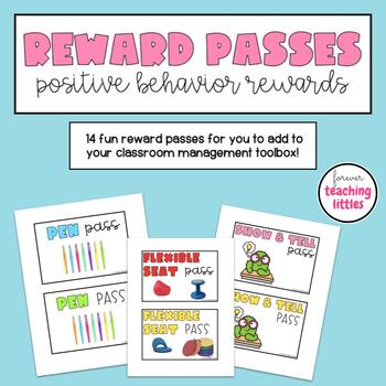 Preview of Reward Passes | Positive Behavior Reward | Classroom Management | Back to School